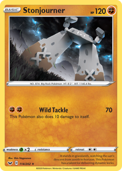 Pokemon Sword & Shield Stonjourner - 114