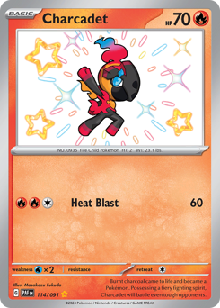 Pokemon Paldean Fates Charcadet - 114