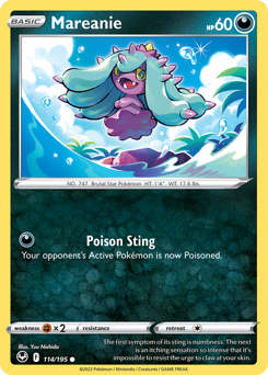 Pokemon Silver Tempest Mareanie - 114