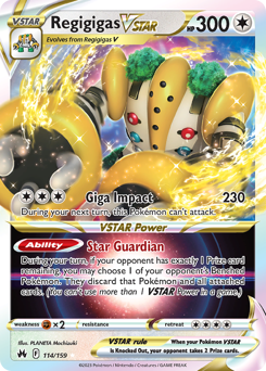 Pokemon Crown Zenith Regigigas VSTAR - 114