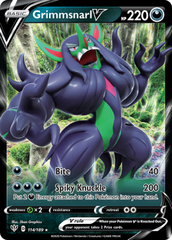 Pokemon Darkness Ablaze Grimmsnarl V - 114