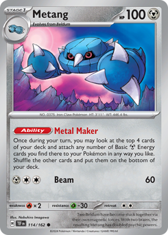 Pokemon Temporal Forces Metang - 114