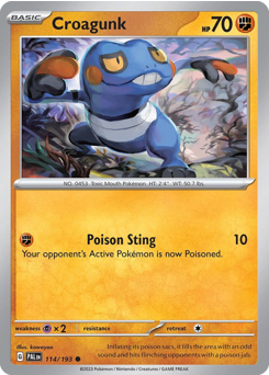 Pokemon Paldea Evolved Croagunk - 114