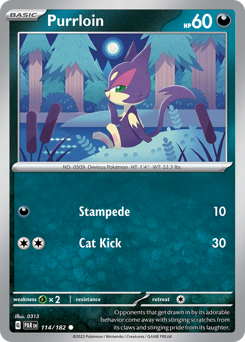 Pokemon Paradox Rift Purrloin - 114