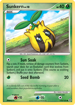 Pokemon Secret Wonders Sunkern - 114