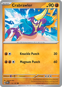 Pokemon Obsidian Flames Crabrawler - 114