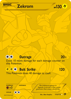 Pokemon Legendary Treasures Zekrom - 115