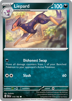 Pokemon Paradox Rift Liepard - 115