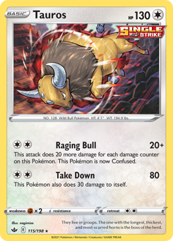 Pokemon Chilling Reign Tauros - 115