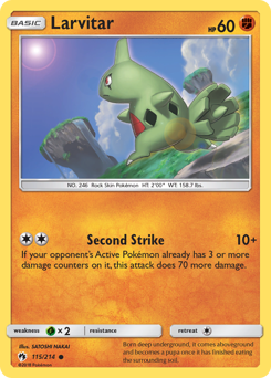 Pokemon Lost Thunder Larvitar - 115