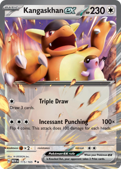 Pokemon 151 Kangaskhan ex - 115