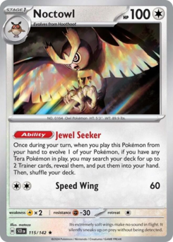 Pokemon Stellar Crown Noctowl - 115