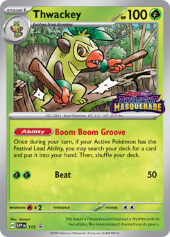 Pokemon Scarlet & Violet Black Star Promos Thwackey - 115