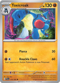 Pokemon Paldea Evolved Toxicroak - 115