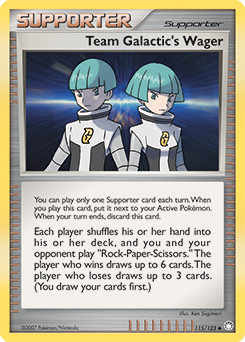 Pokemon Mysterious Treasures Team Galactic's Wager - 115