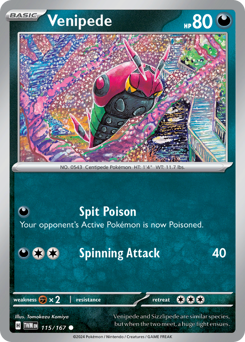 Pokemon Twilight Masquerade Venipede - 115