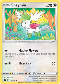 Pokemon Crown Zenith Shaymin - 115