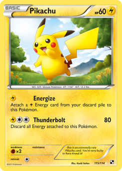 Pokemon Black & White Pikachu - 115