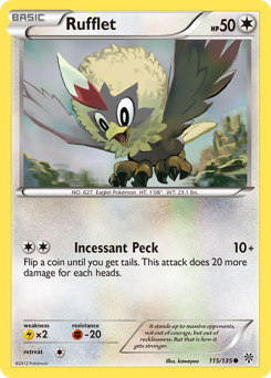 Pokemon Plasma Storm Rufflet - 115