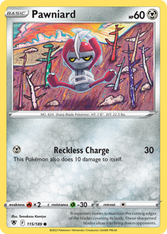 Pokemon Astral Radiance Pawniard - 115