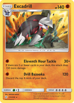 Pokemon Cosmic Eclipse Excadrill - 115