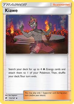 Pokemon Burning Shadows Kiawe - 116
