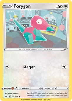 Pokemon Chilling Reign Porygon - 116