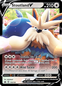 Pokemon Crown Zenith Stoutland V - 116