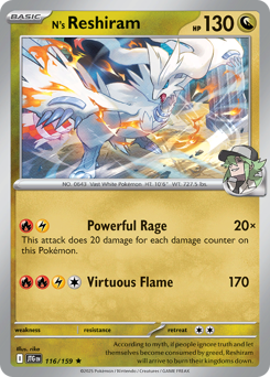 Pokemon Journey Together N's Reshiram - 116