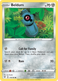 Pokemon Vivid Voltage Beldum - 116