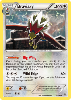 Pokemon Plasma Storm Braviary - 116