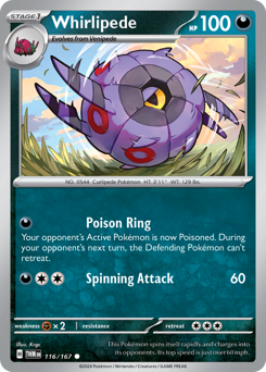 Pokemon Twilight Masquerade Whirlipede - 116