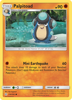 Pokemon Cosmic Eclipse Palpitoad - 116