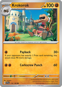 Pokemon Scarlet & Violet Krokorok - 116