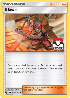 Pokemon Burning Shadows Kiawe - 116a