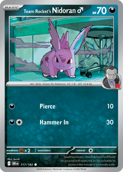 Pokemon Destined Rivals Team Rocket's Nidoran♂ - 117