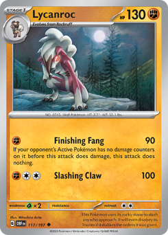 Pokemon Obsidian Flames Lycanroc - 117