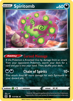 Pokemon Lost Origin Spiritomb - 117