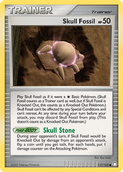 Pokemon Mysterious Treasures Skull Fossil - 117