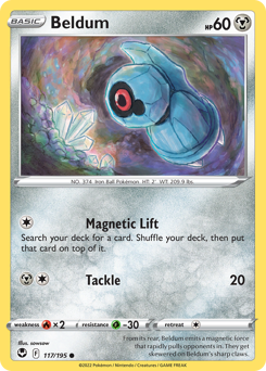 Pokemon Silver Tempest Beldum - 117