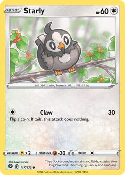 Pokemon Brilliant Stars Starly - 117