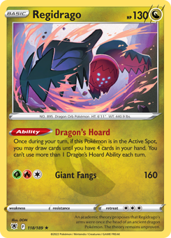 Pokemon Astral Radiance Regidrago - 118