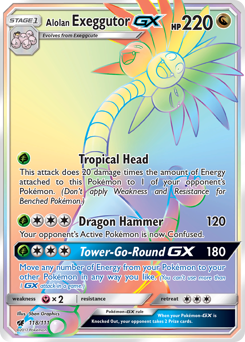 Pokemon Crimson Invasion Alolan Exeggutor-GX - 118