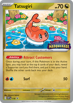 Pokemon Scarlet & Violet Black Star Promos Tatsugiri - 118