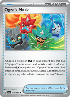 Pokemon Prismatic Evolutions Ogre's Mask - 118