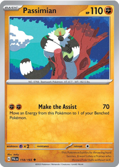 Pokemon Paldea Evolved Passimian - 118