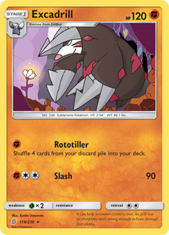 Pokemon Unified Minds Excadrill - 119