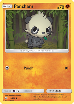 Pokemon Cosmic Eclipse Pancham - 119