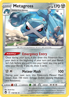 Pokemon Silver Tempest Metagross - 119