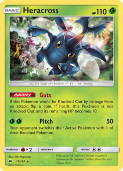 Pokemon Burning Shadows Heracross - 11